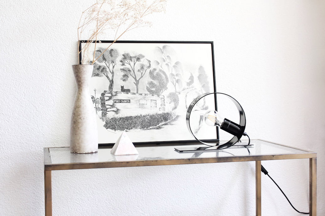 Zwarte nineties Massive loop lamp