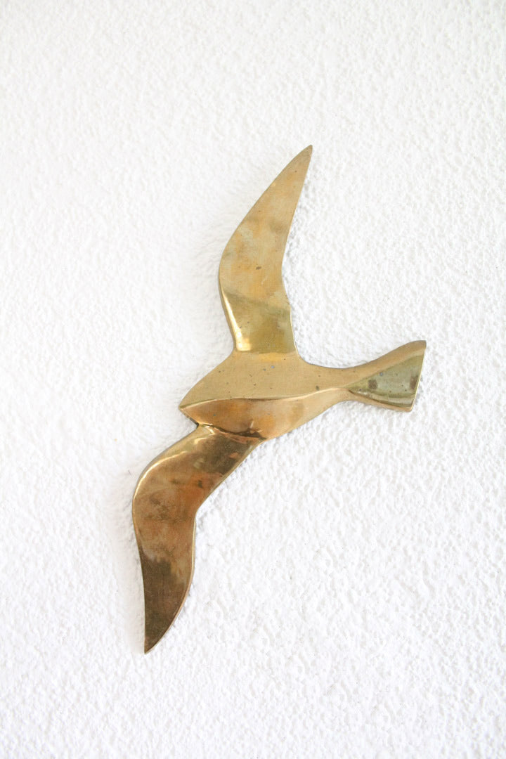 Vintage messing vogels voor aan de wand