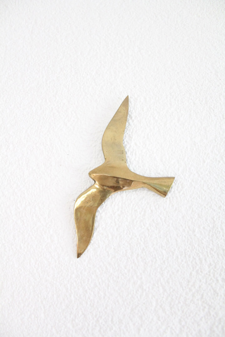 Vintage messing vogels voor aan de wand