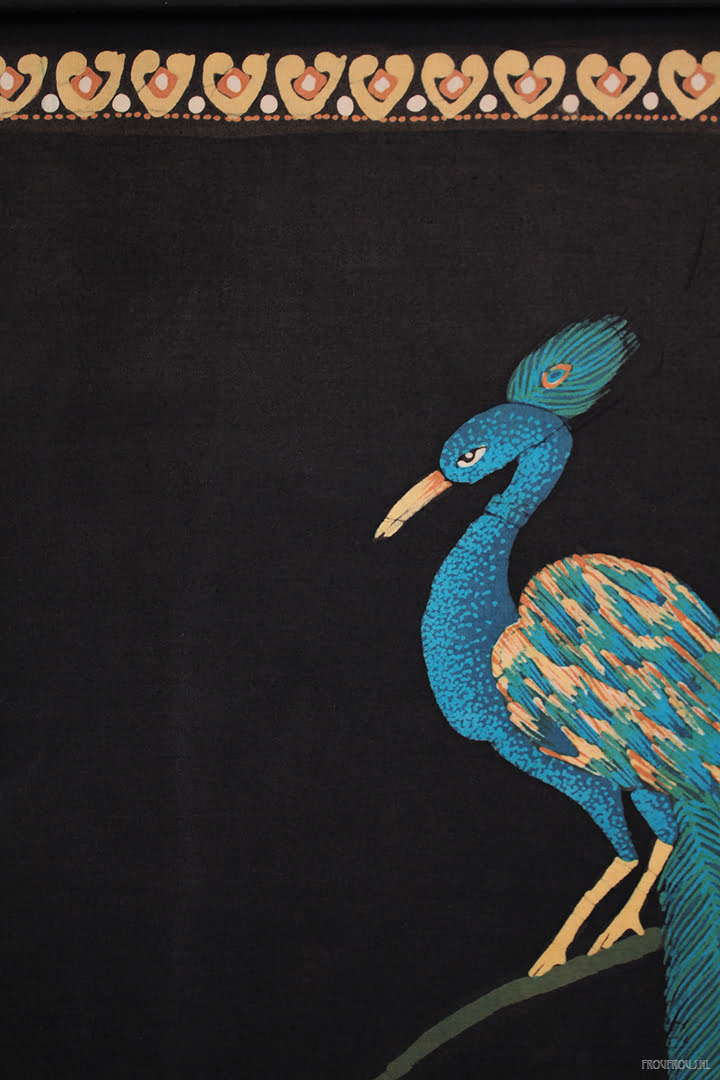 Vintage pauw schilderij