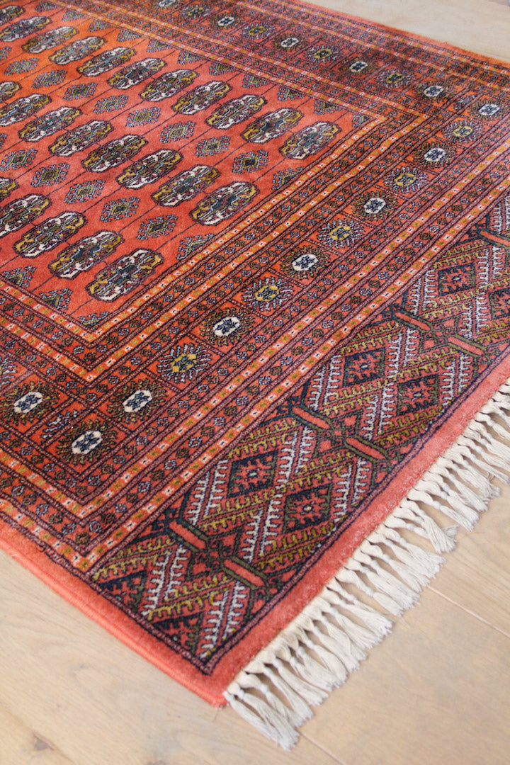 Vintage Bokhara Perzisch vloerkleed oranje / rood 173 x 115 cm