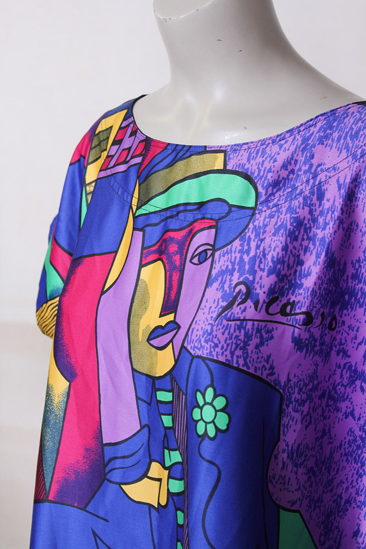Vintage jaren 90 Picasso jurk / tuniek hiphop