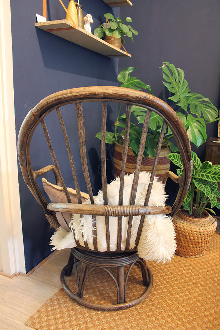 Vintage Rotan eistoel