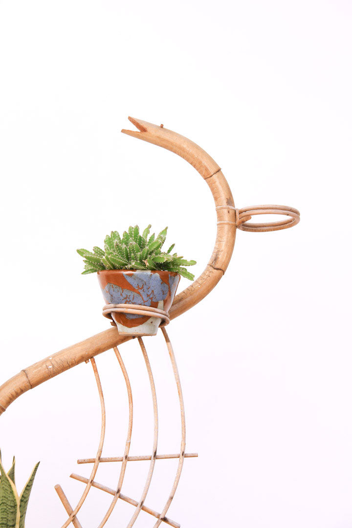 Rotan slang platenstandaard