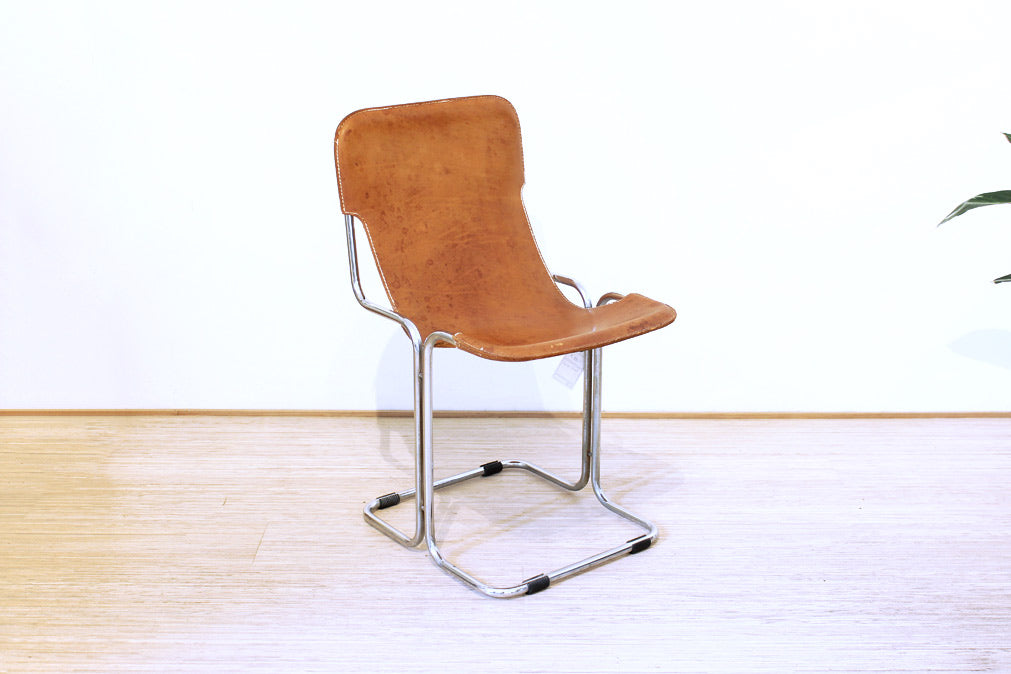 Leren vintage sling chair