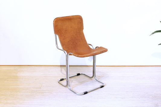 Leren vintage sling chair