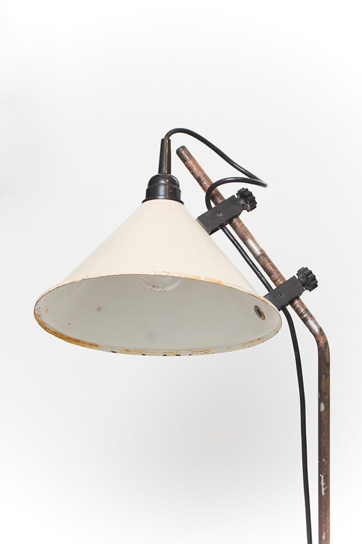 vintage staande leeslamp