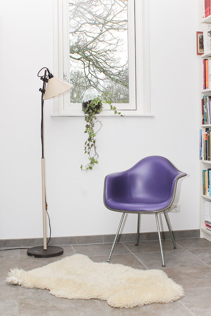 vintage staande leeslamp