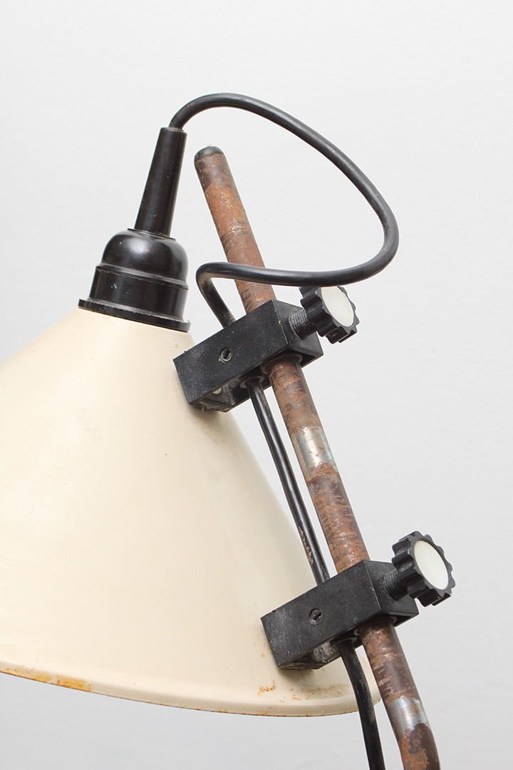 vintage staande leeslamp