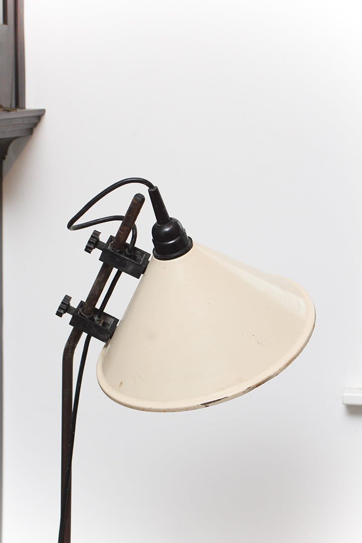 vintage staande leeslamp