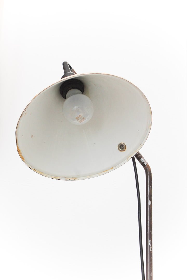 vintage staande leeslamp