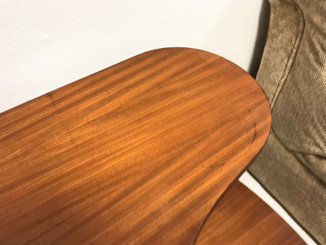 Vintage telefoonkastje / sidetable van teakhout fineer jaren 60