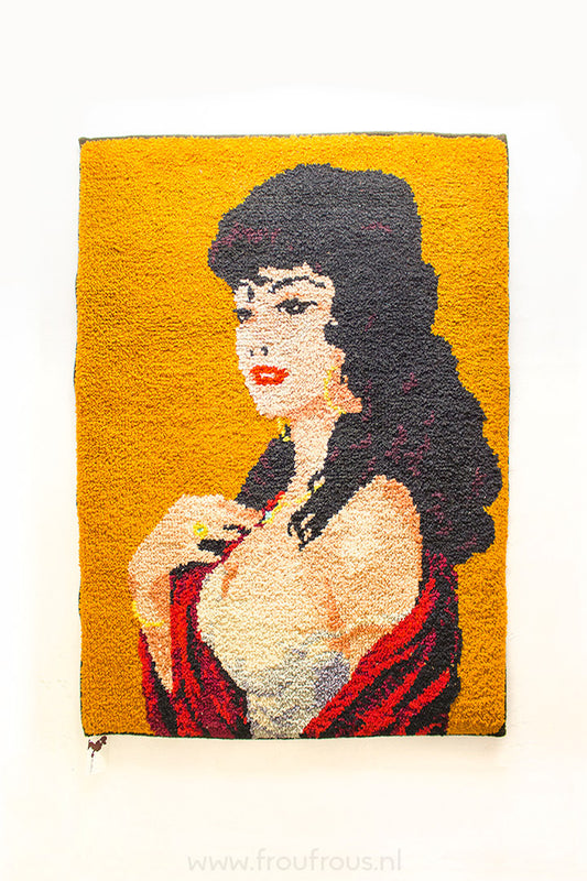 Vintage wandkleed zigeunerin 'Boobies'