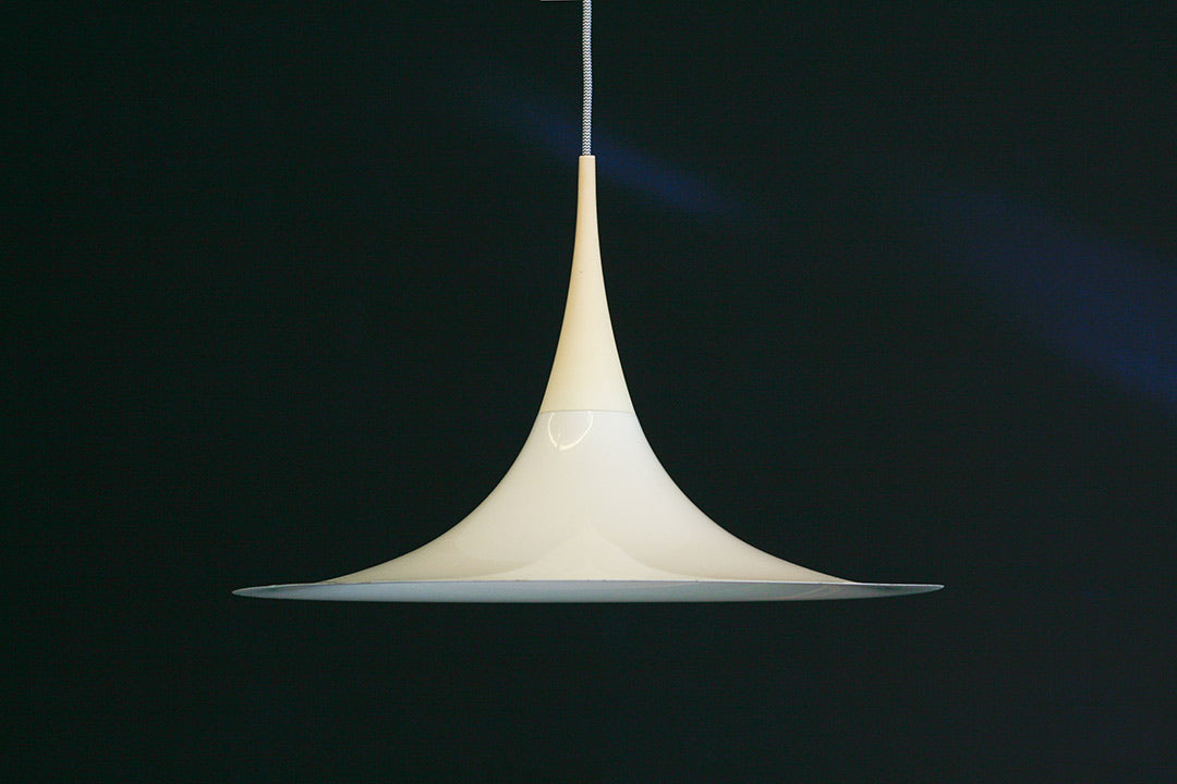 Vintage witte heksenhoed lamp 70s