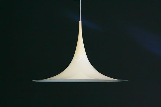 Vintage witte heksenhoed lamp 70s