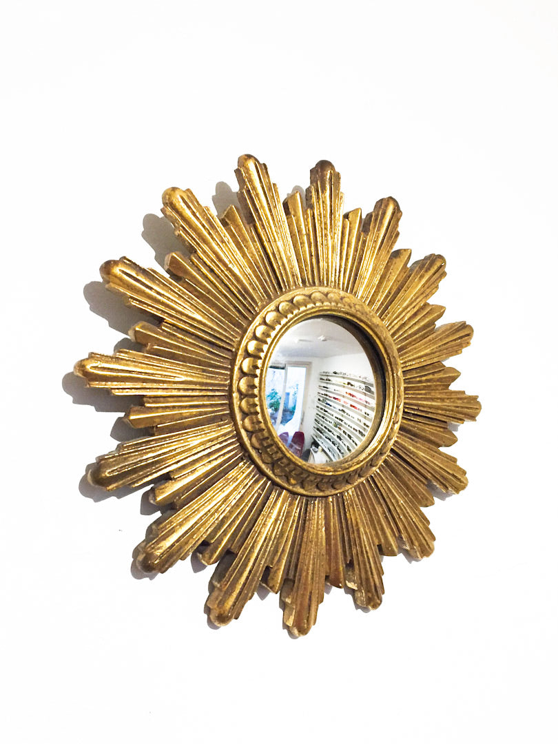 Vintage Butler's Eye gouden zonnespiegel