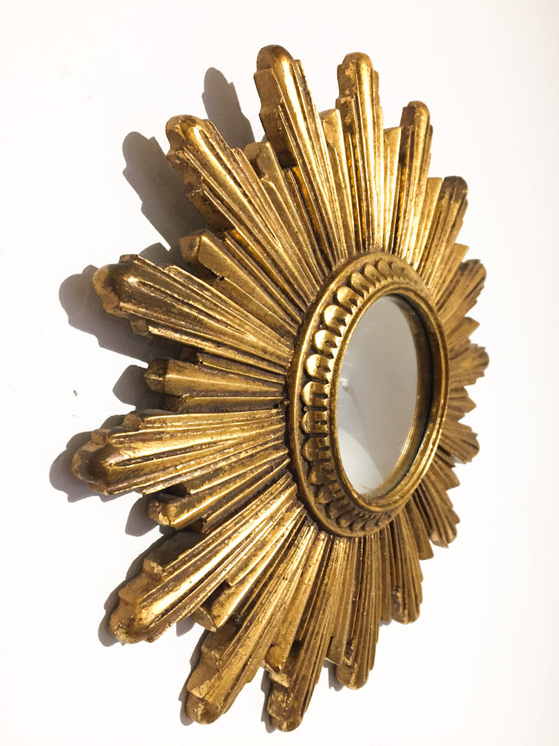 Vintage Butler's Eye gouden zonnespiegel