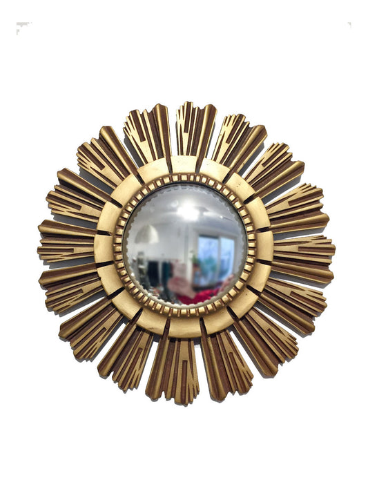 Vintage zonnespiegel gouden ronde Butler's Eye diameter 40 cm