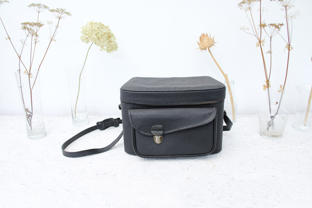 zwarte camera tas