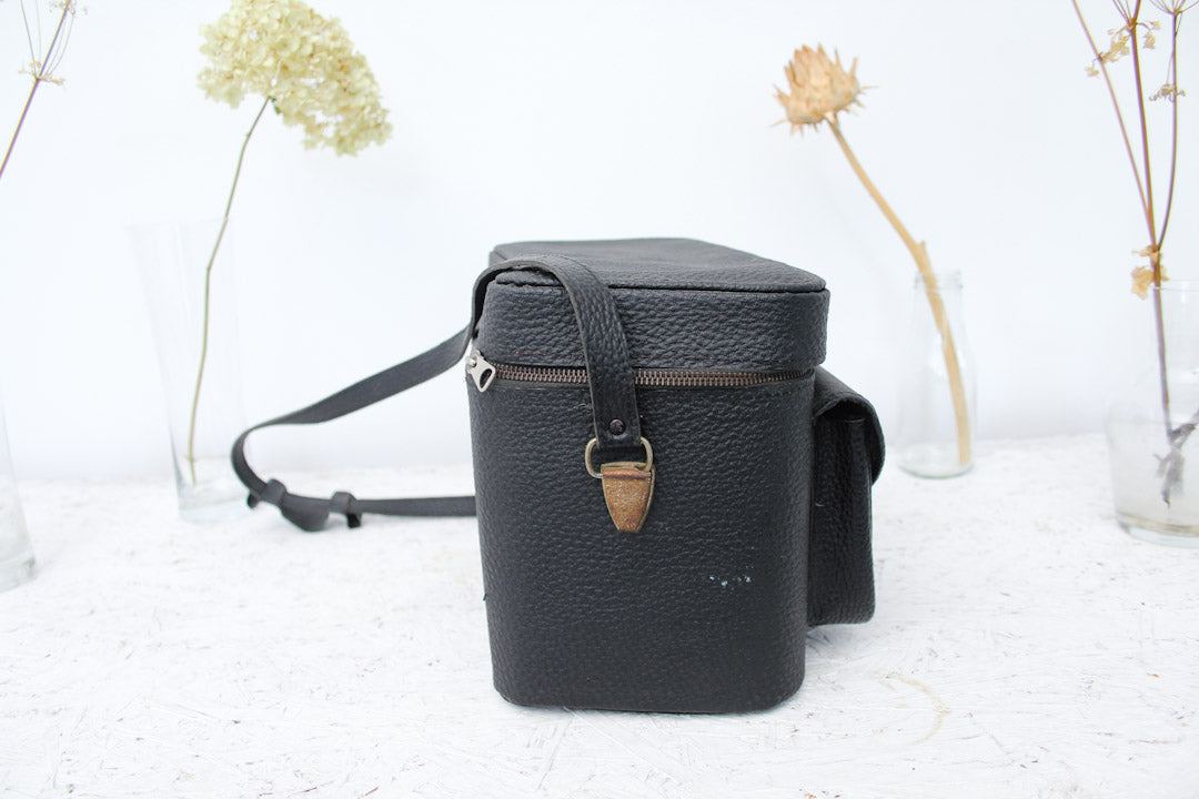 Vintage zwarte camera tas