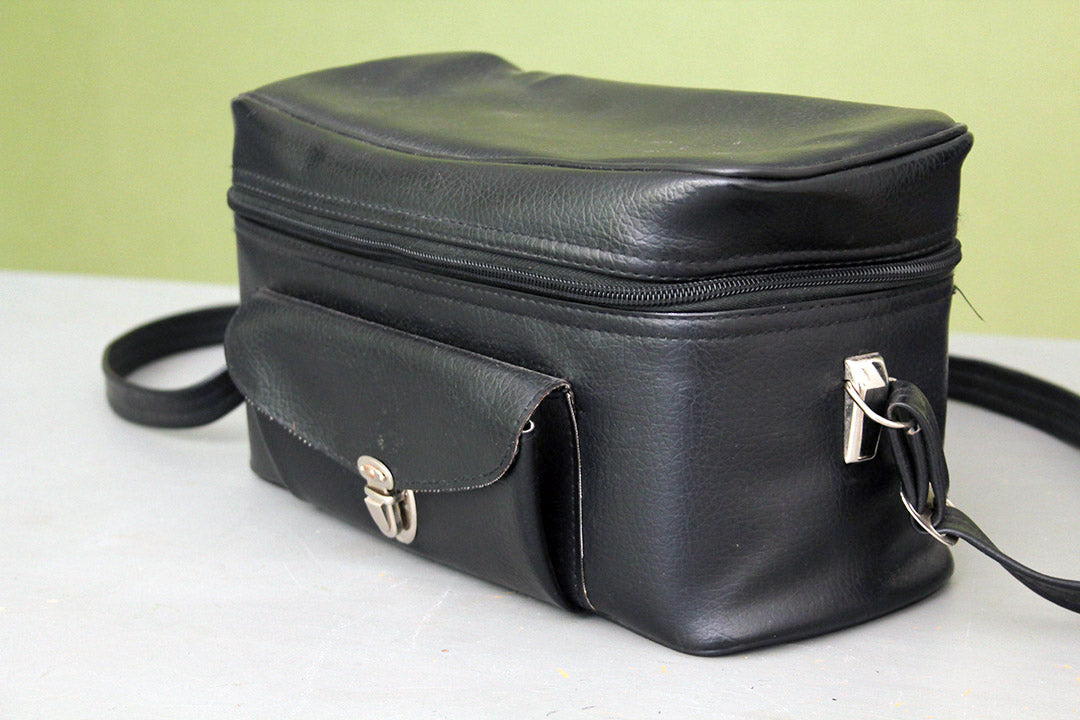 Soepele vintage zwarte cameratas