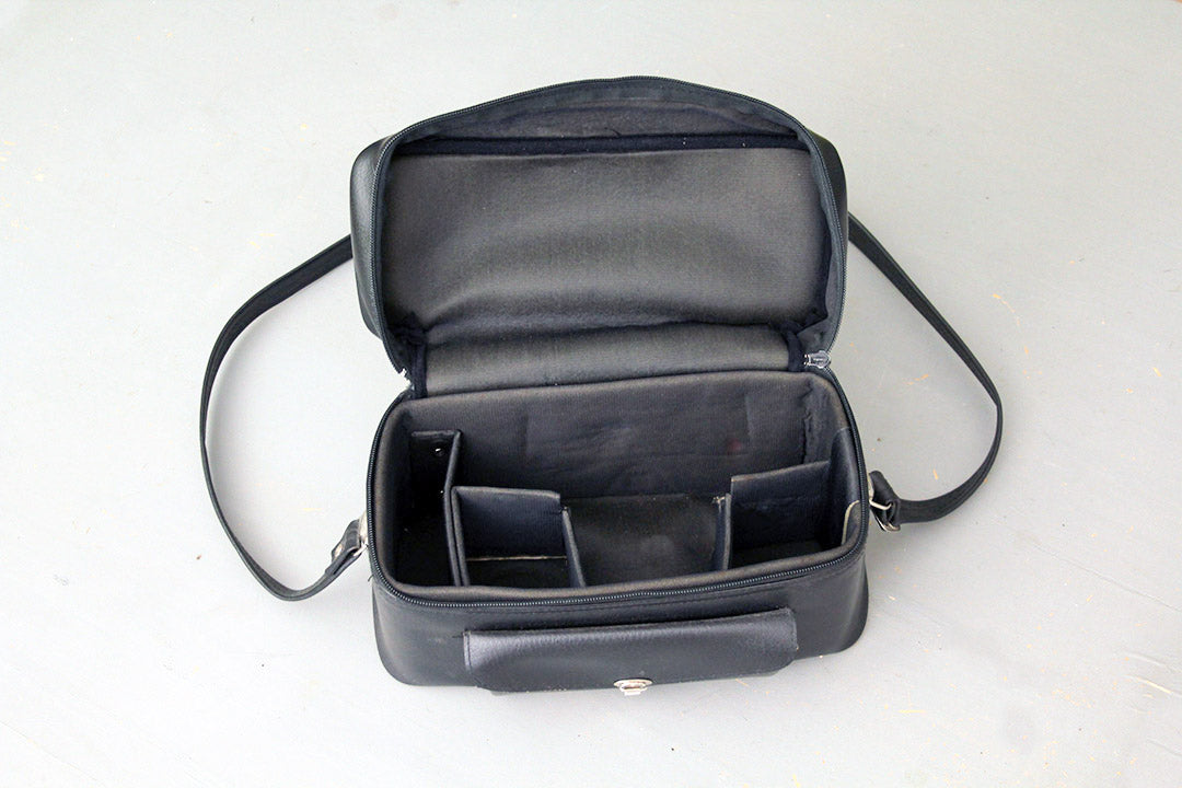 Soepele vintage zwarte cameratas