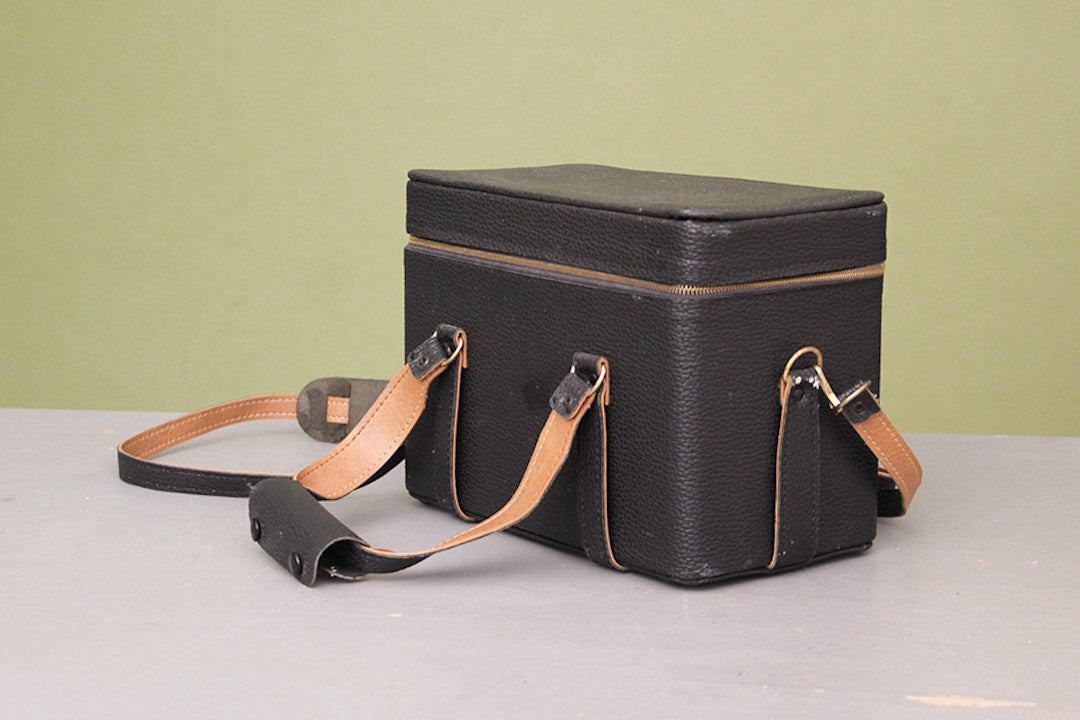 Vintage zwarte camera koffer / tas