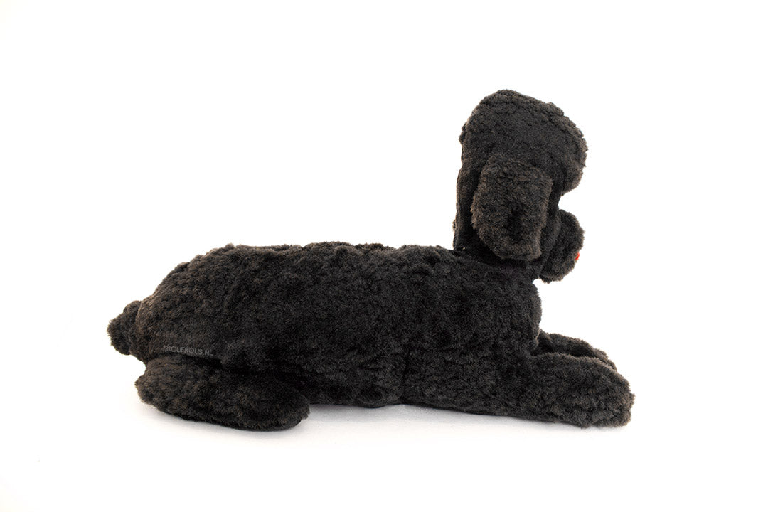 Zwarte vintage poedel knuffel