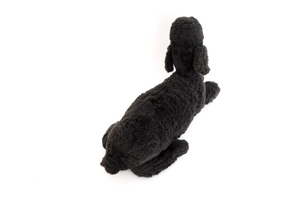 Zwarte vintage poedel knuffel